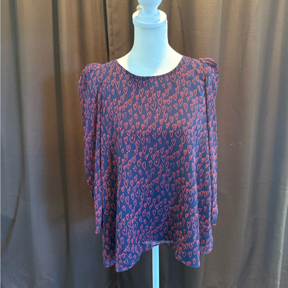 Claudie Pierlot Heart Patterned Women's Top (Size 36)